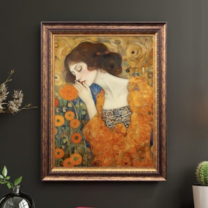 Gustav Klimt Style Prints, Klimt Style Poster, Art Nouveau Print, Klimt Style Art