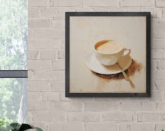 Coffee Art Print, Kitchen Art, Cafe Art, Cafe Decor, Latte, Coffee Wall Art, Coffee Bar, Minimalist Art