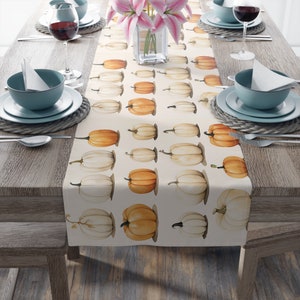 Pumpkin Table Runner, Pumpkin Decor, Fall Table Runner, Cute Fall Decor, Halloween Table Runner, Cottagecore