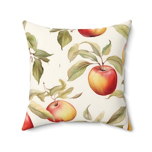 Fall Throw Pillow, Fall Decor, Apple Throw Pillow, Cute Fall Decor, Apples, Autumn Decor, Autumn Throw Pillow, Fruit, Country, Farmhouse