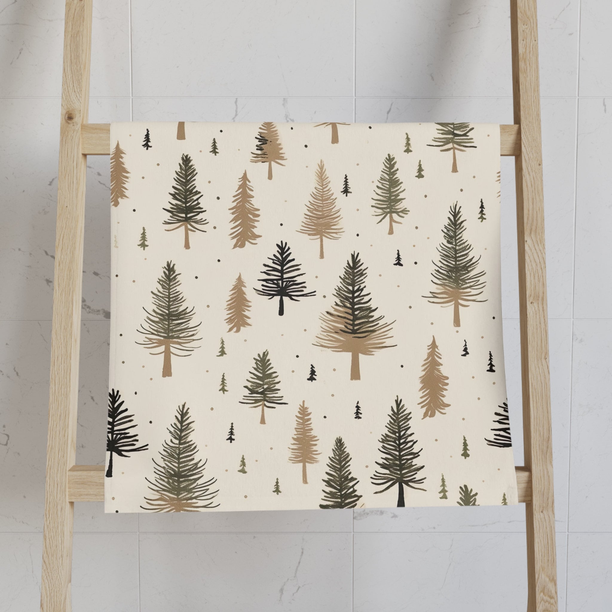 Christmas Bathroom Hand Towel, Winter Hand Towel, Christmas Bathroom