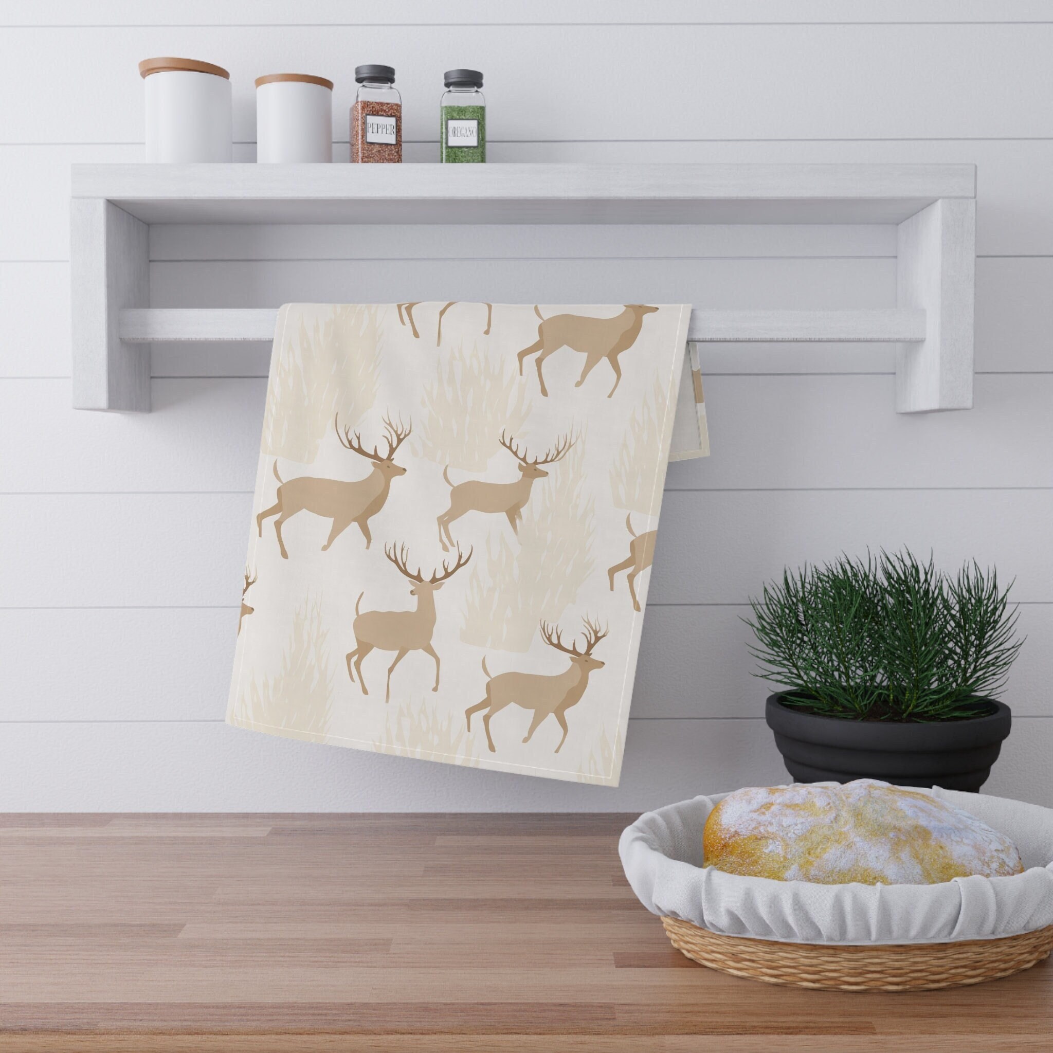 Boho-Küchentücher, 2 Stück – Mit Berg-Motiv, Mikrofaser, 40x60 Cm Zum Kochen & Dekorieren
