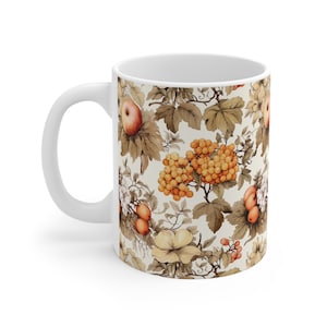 Spring Floral Mug, Vintage Style, French Country Chic, Cottagecore, Antique Style, Birthday Gift, Farmhouse, Coffee Lover, Tea Lover