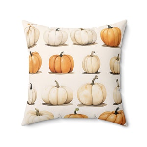 Pumpkin Throw Pillow, Pumpkin Decor, Fall Throw Pillow, Cute Fall Decor, Halloween Throw Pillow, Halloween Decor