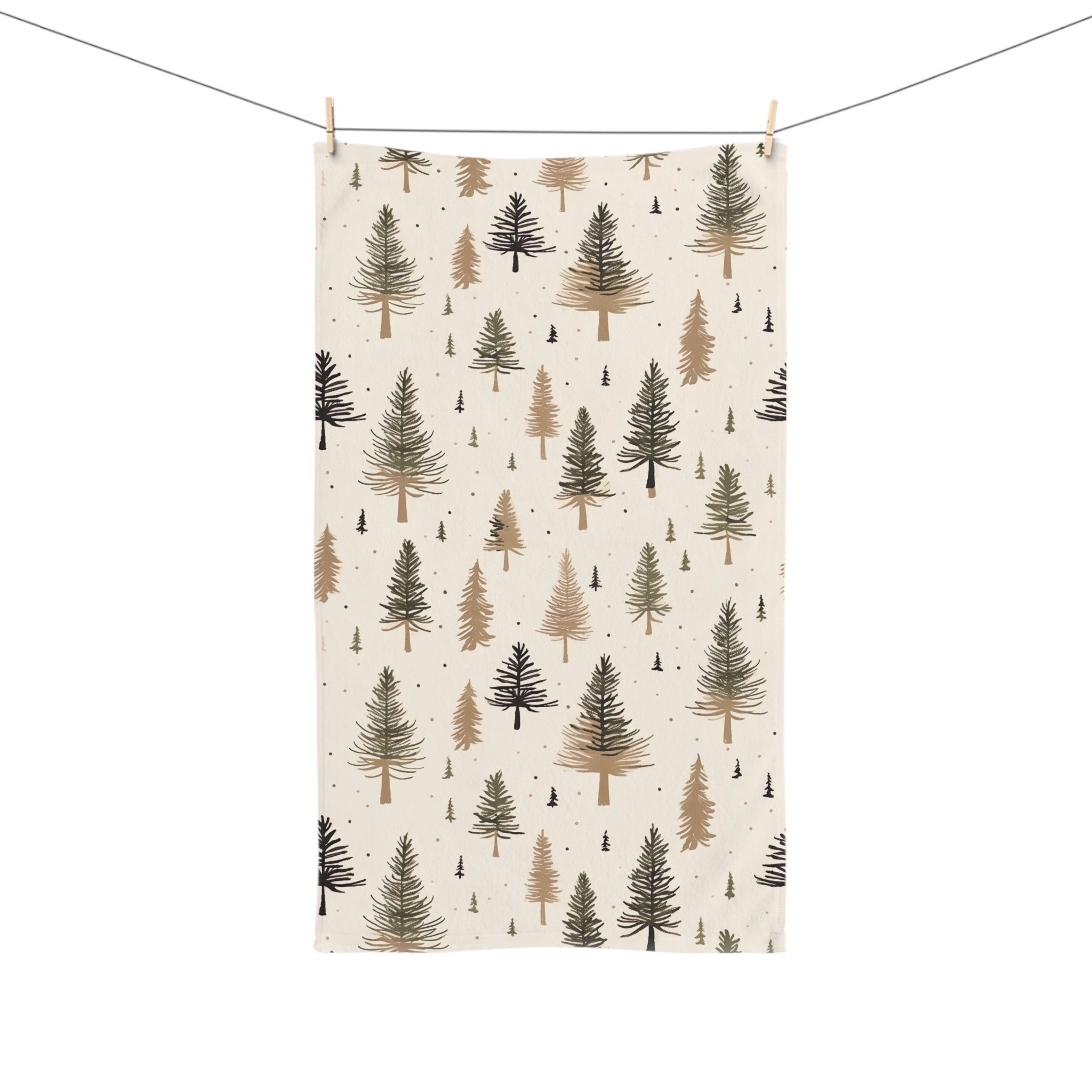 Christmas Bathroom Hand Towel, Winter Hand Towel, Christmas Bathroom