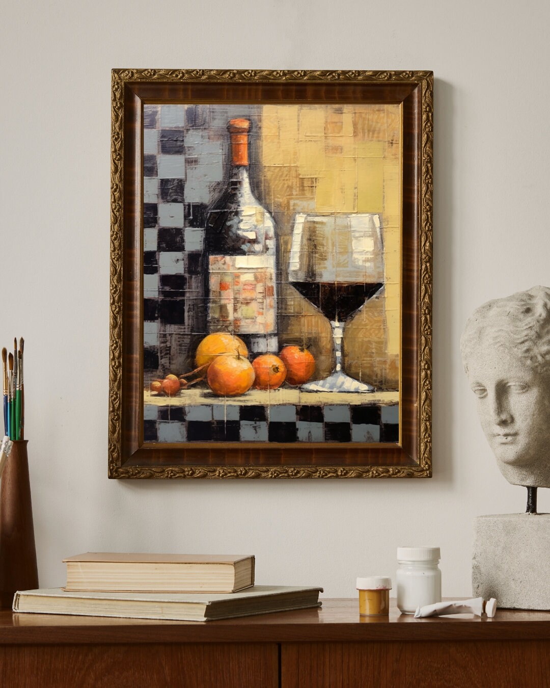 Wine Glass Still Life Art Print Oil Painting Wall Art - Etsy