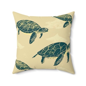 Summer Pillow, Sea Turtle, Beach Decor, Sea Turtle Decor, Beach Bungalow, Summer Decor, Sea Turtle Pillow, Beach House, Kids Bedroom