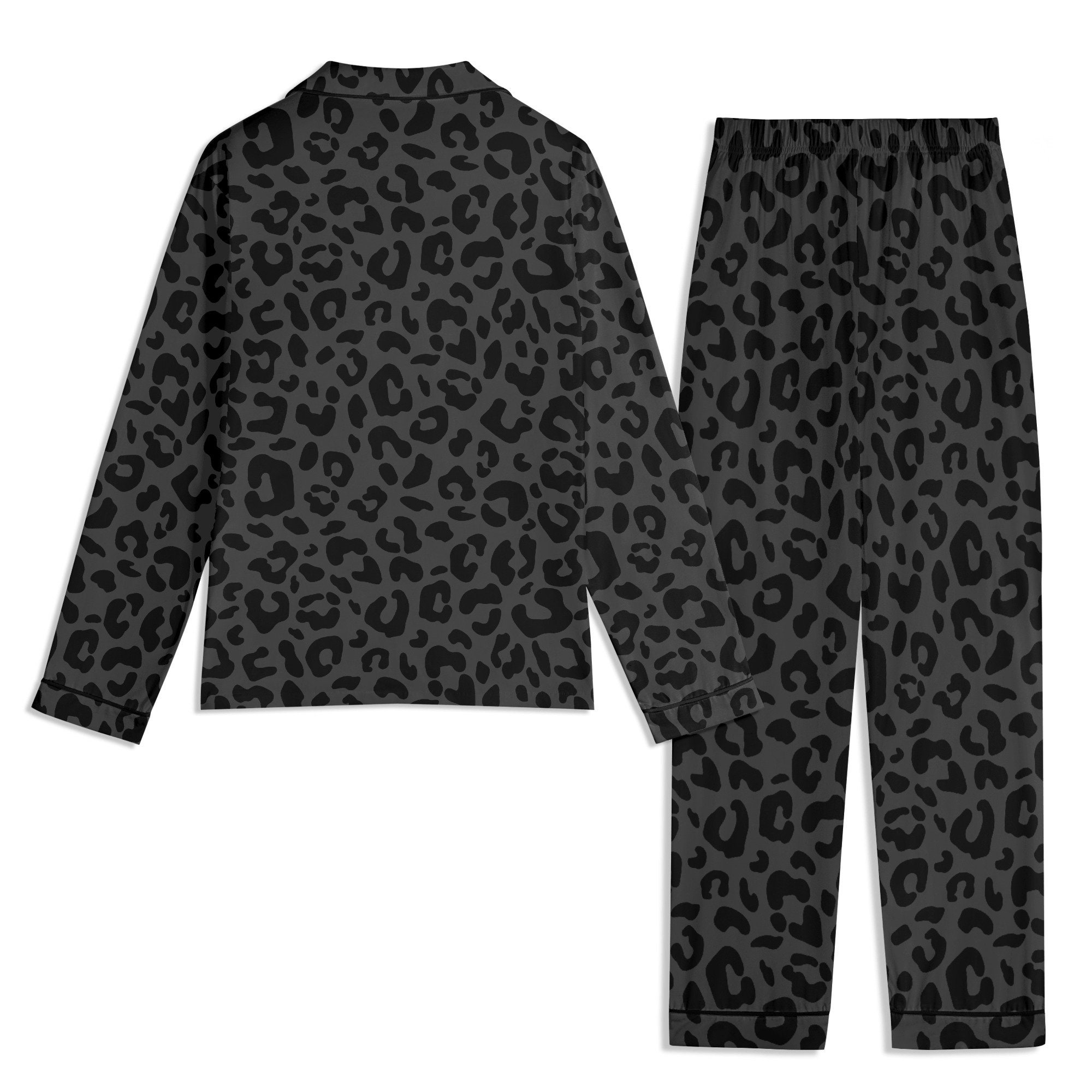 Black leopard print pyjamas deals