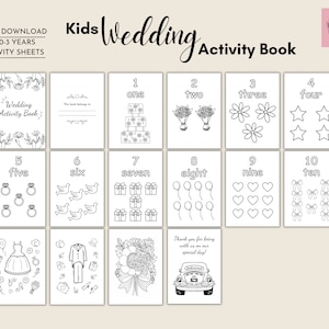 Kids' Activity Book for Wedding: A Fun Way to Keep Young Guests Engaged During Your Special Day | Wedding Activity Kit for Kids 0-3 Years