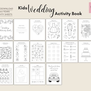 Kids' Activity Book for Wedding: A Fun Way to Keep Young Guests Engaged During Your Special Day | Wedding Activity Kit for Kids 4-6 Years