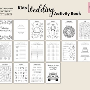 Wedding Activity Kit for Kids 7-10 Years: Fun Way to Keep Children Entertained During Your Special Day | Reception Games | Digital Download