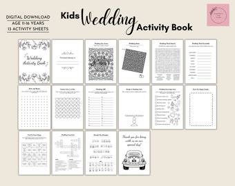 Kids' Activity Book for Wedding: A Fun Way to Keep Young Guests Engaged During Your Special Day | Wedding Activity Kit for Kids 11-16 Years