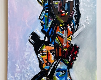 Original handgemaltes Acrylbild auf Leinwand