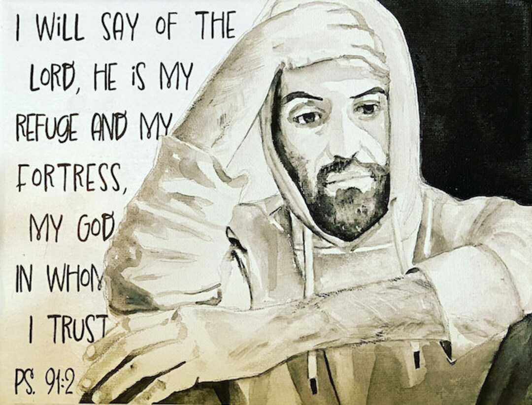 Scripture Wall Art Portrait With Verse Hand Drawn Original Etsy