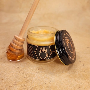 Premium Unscented Beard Balm - BEAST and BARON Duke&#39;s Honey (Unscented) - All Natural Unscented Beard Balm - Made In the USA