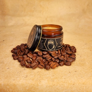 Baron&#39;s Premium Coffee Mustache and Beard Wax - BEAST and BARON - Smithy&#39;s Coffee  - All Natural Coffee Mustache Wax - Made in the USA