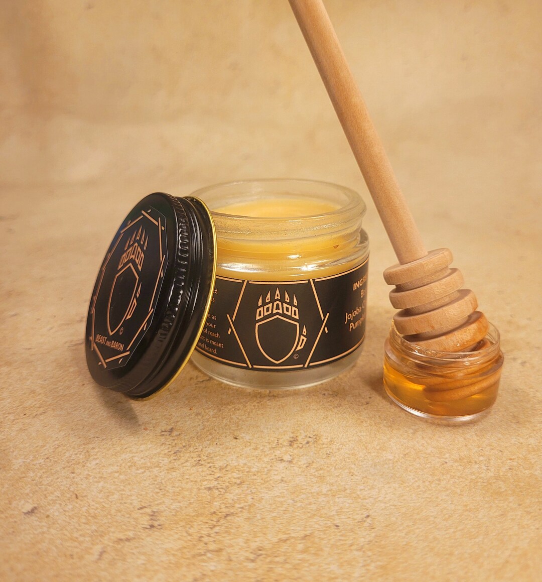 BEAST and BARON Baron's Premium Mustache Wax Duke's Honey unscented All