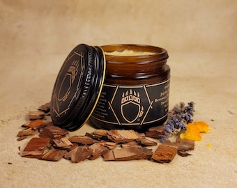 Baron's Premium Mustache and Beard Wax - Monk's Sandalwood - All Natural Sandalwood Mustache Wax - Made in the USA