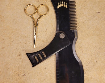 Baron's Adjustable Beard Shaping Tool with Trimming Scissors