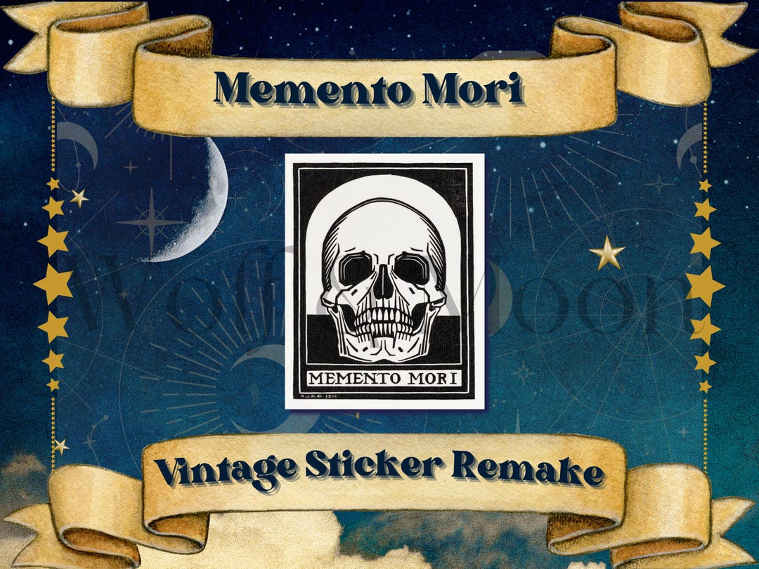Vintage Sticker Remake - Memento Mori - Etsy