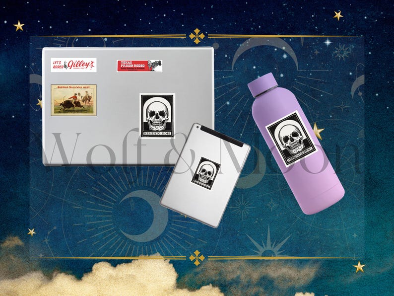 Vintage Sticker Remake - Memento Mori - Etsy