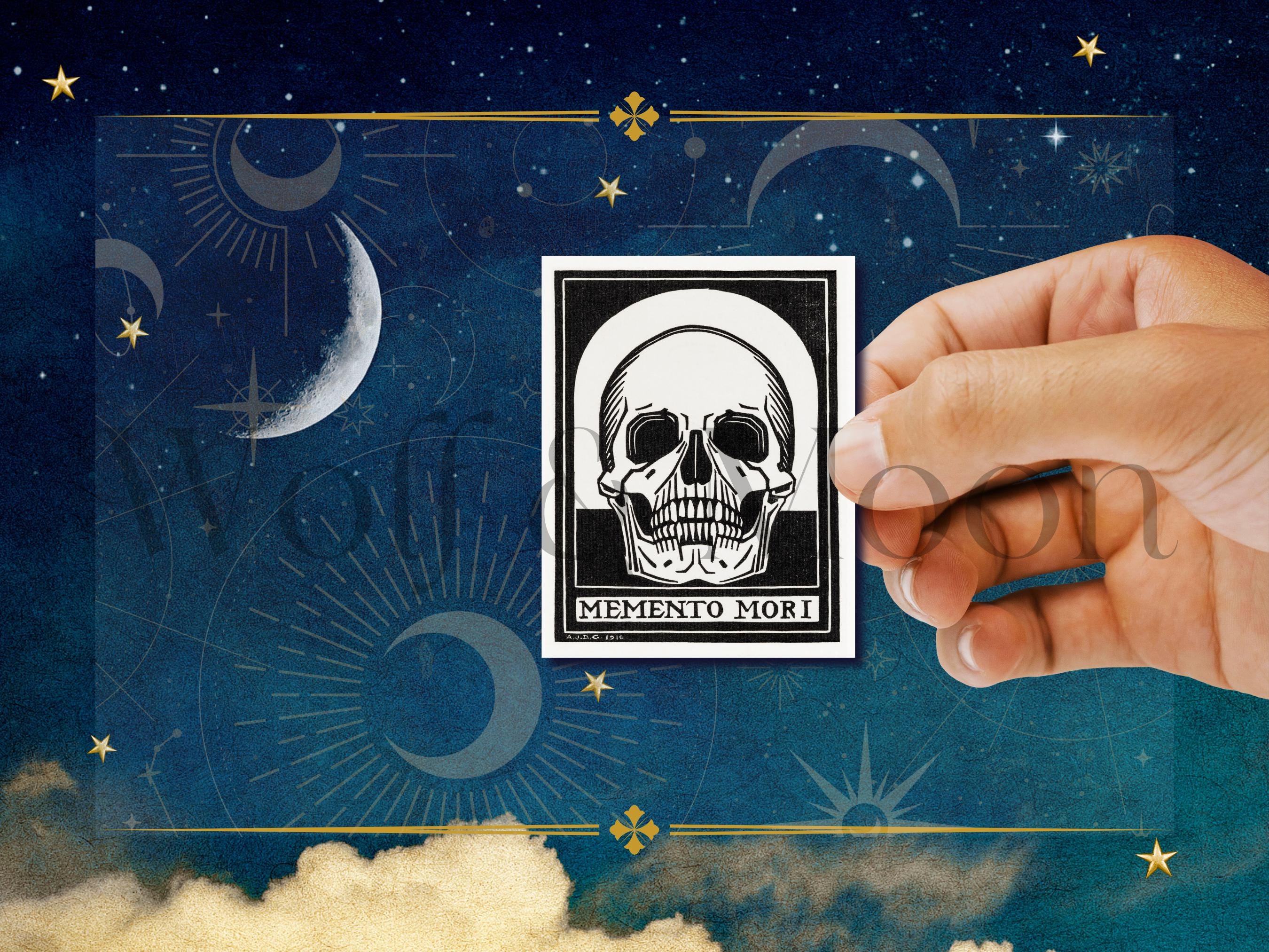 Vintage Sticker Remake - Memento Mori - Etsy
