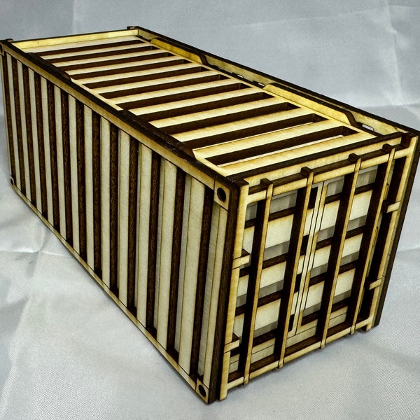 Shipping Container Laser Cut Wooden Wargaming Table Top Terrain Kit