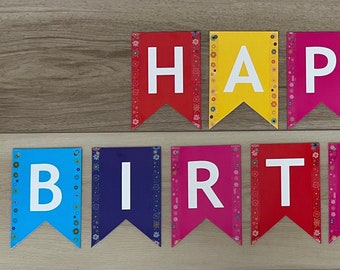Handmade Happy Birthday Banner: Colorful Party Decoration