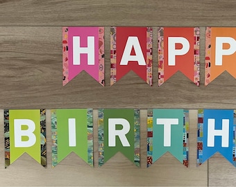 Handmade Happy Birthday Banner: Colorful Party Decoration
