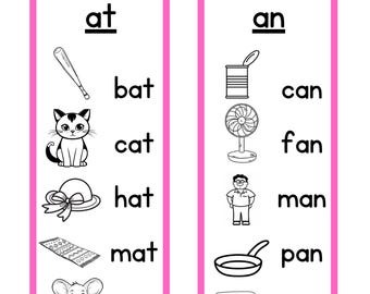 D15_Montessori-Inspired CVC Word Lists | Phonetic Learning | Digital Download | Early Literacy Printable | Pink Montessori Material