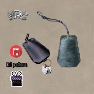 Leather KeyChain pattern. Leather keychain template.