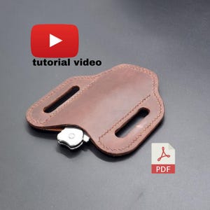 Leren zakmesetui voor riem | Patroon leren zakmessen | Leren EDC-patroon