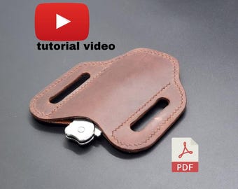 Leather folding Knife Case for belt | Leather Pocket knife case pattern | Leather EDC pattern