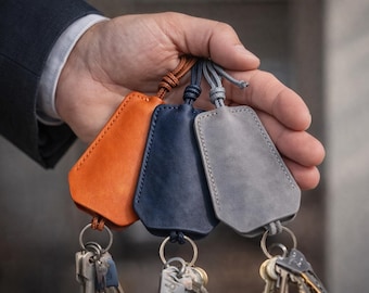 Leather Keychain Template: DIY Craft Pattern (PDF Download)