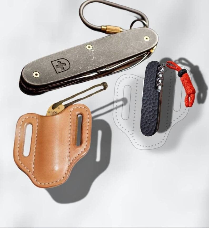 Leather Pocket Knife Case for Belt Pocketknife Case Pdf Pattern