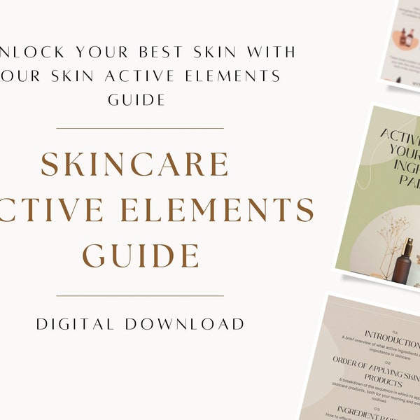 Skincare Active Elements Guide - PDF