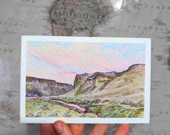 Juego de postales del desierto / Paquete de 3 postales de 10 x 15 cm con impresiones artísticas en papel vitela / Postales de naturaleza / Arte enmarcable