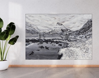 Impresión artística "Sorpresa nevada" / Descarga digital / Arte mural / Arte natural