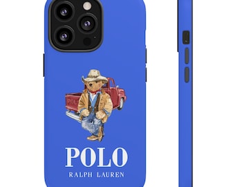 Ralph Lauren Polo Bear inspired Western Style Ralph Lauren Tough Phone Case, Cowboy Classic Phone Cover, Wild Western Phone Case, Country