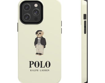 Polo Ralph Lauren iPhone 13/14用クリアケース Polo Bear Leather iPhone 15 Case