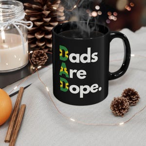 Dads Are Dope Jamaica Black Mug