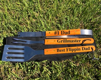 Christmas Gift, Gift for dad, Personalized BBQ Set, Grill Gift Set, Grilling Tools, BBQ Gift, Gift for Dad, Boyfriend Gift, Barbecue Set