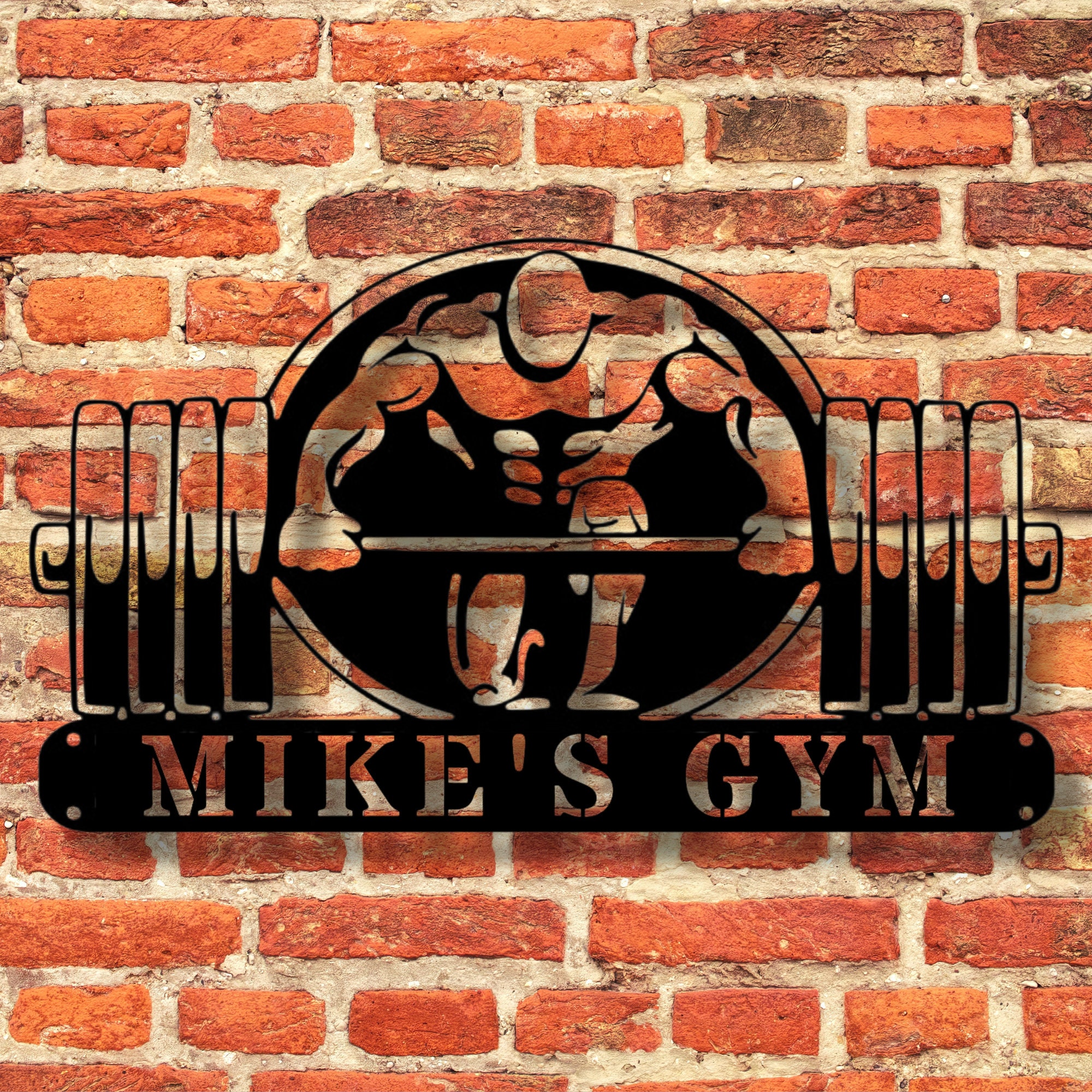 Gym Sign, Personalized Home Gym Sign, Custom Metal Gym Sign, Home Gym
