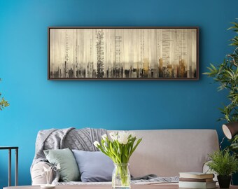 Abstract Cityscape Watercolor Painting Landscape Framed Canvas Wall Art Print Modern Art Minimalist Living Room Home Decor