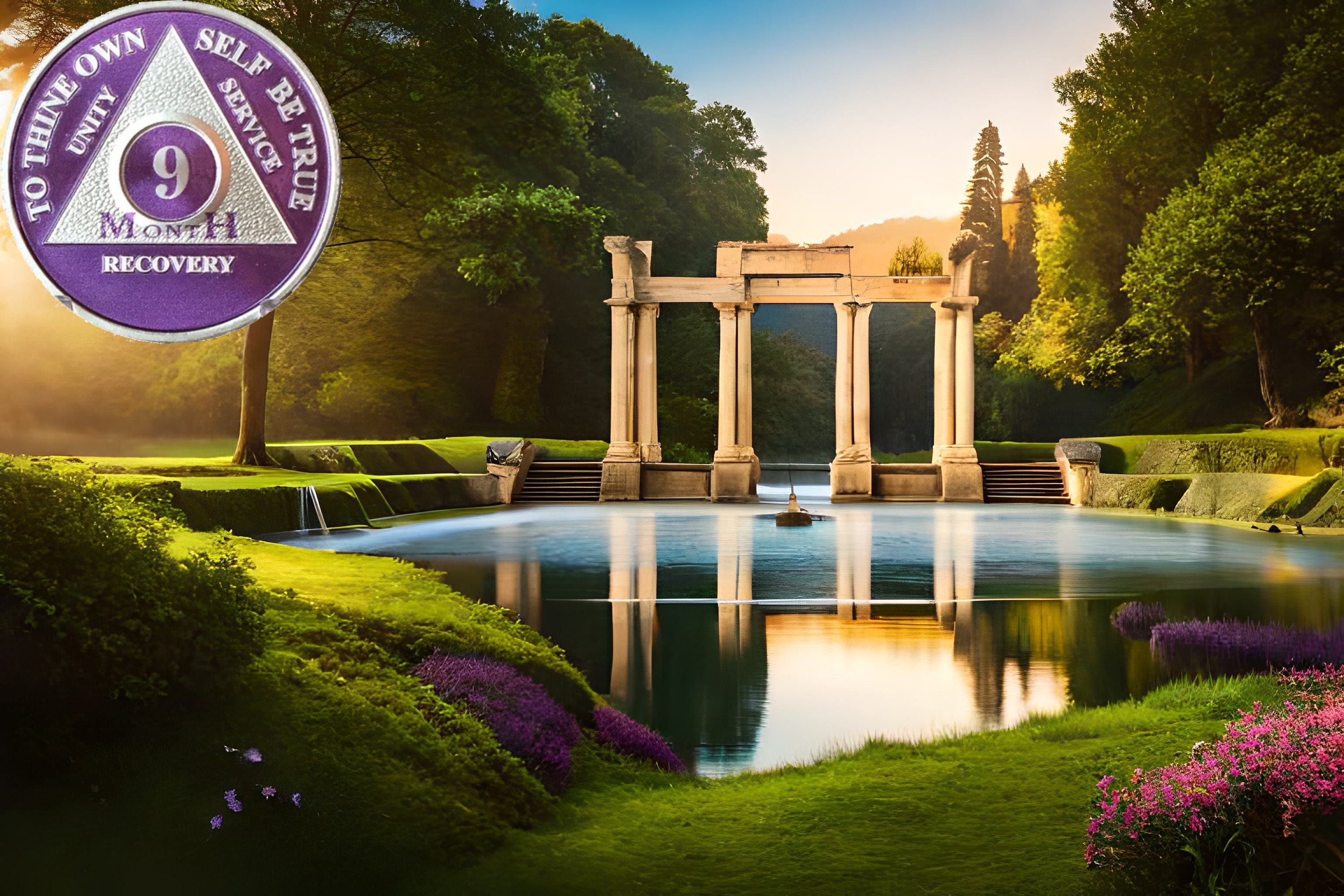 Alcoholics Anonymous Zoom Backgrounds Ancient Forest 9 Months Etsy