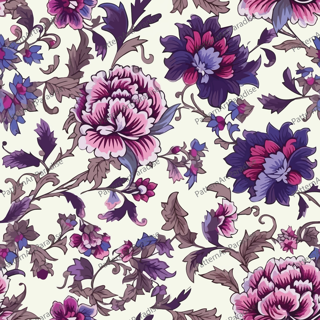 Bright Flowers Pattern Bundle (victorian) | (arts & Crafts, Fabric ...