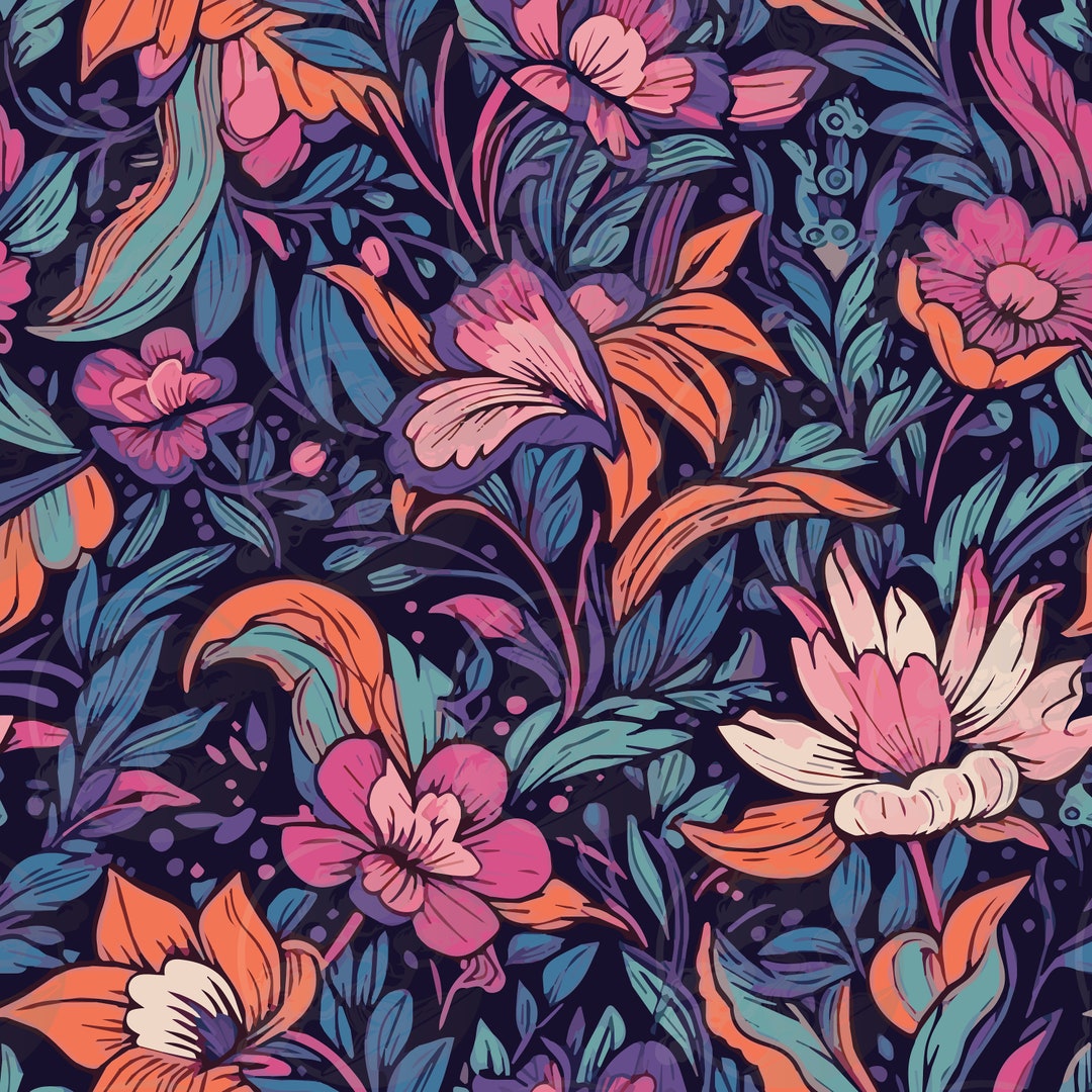 Fantasy Flowers Pattern Bundle (fantasy) / (arts & Crafts, Fabric ...