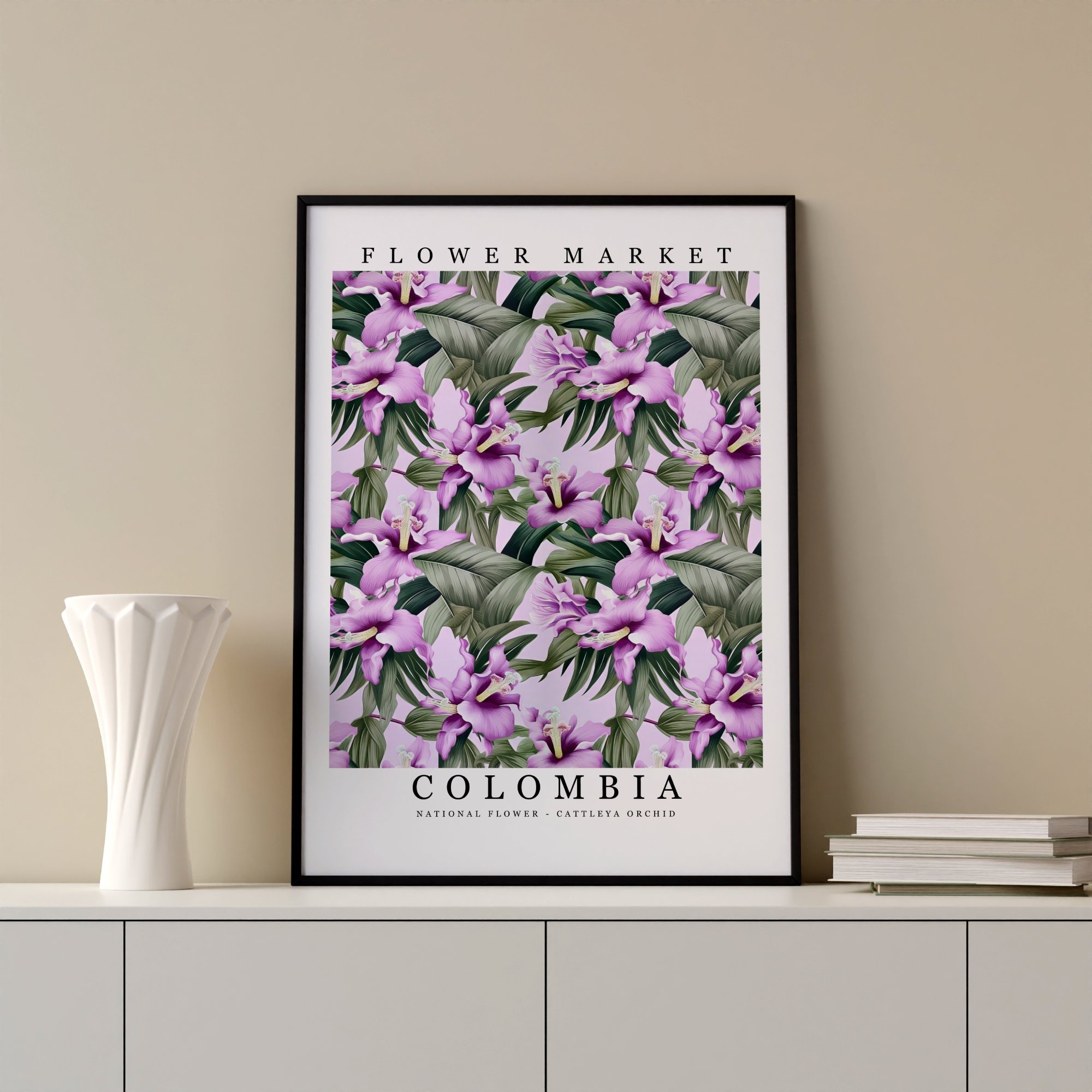 Colombia National Flower - Cattleya Orchid Wall Art Print Flower Market  Poster Printable Digital Pastel Art Floral Decor Gifts Botanical Art - Etsy, image size:2000x2000