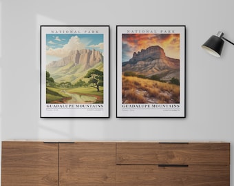 Guadalupe Mountains National Park Wall Art Digital Download Custom Prints, Poster, Canvas Frame/Wrap home decor Guadalupe Mountains Souvenir