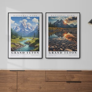 Grand Teton National Park Wand Kunst Digitaler Download Benutzerdefinierte Drucke Grand Teton Druck Grand Teton Poster Leinwand Rahmen/Wrap Wohnkultur Souvenir